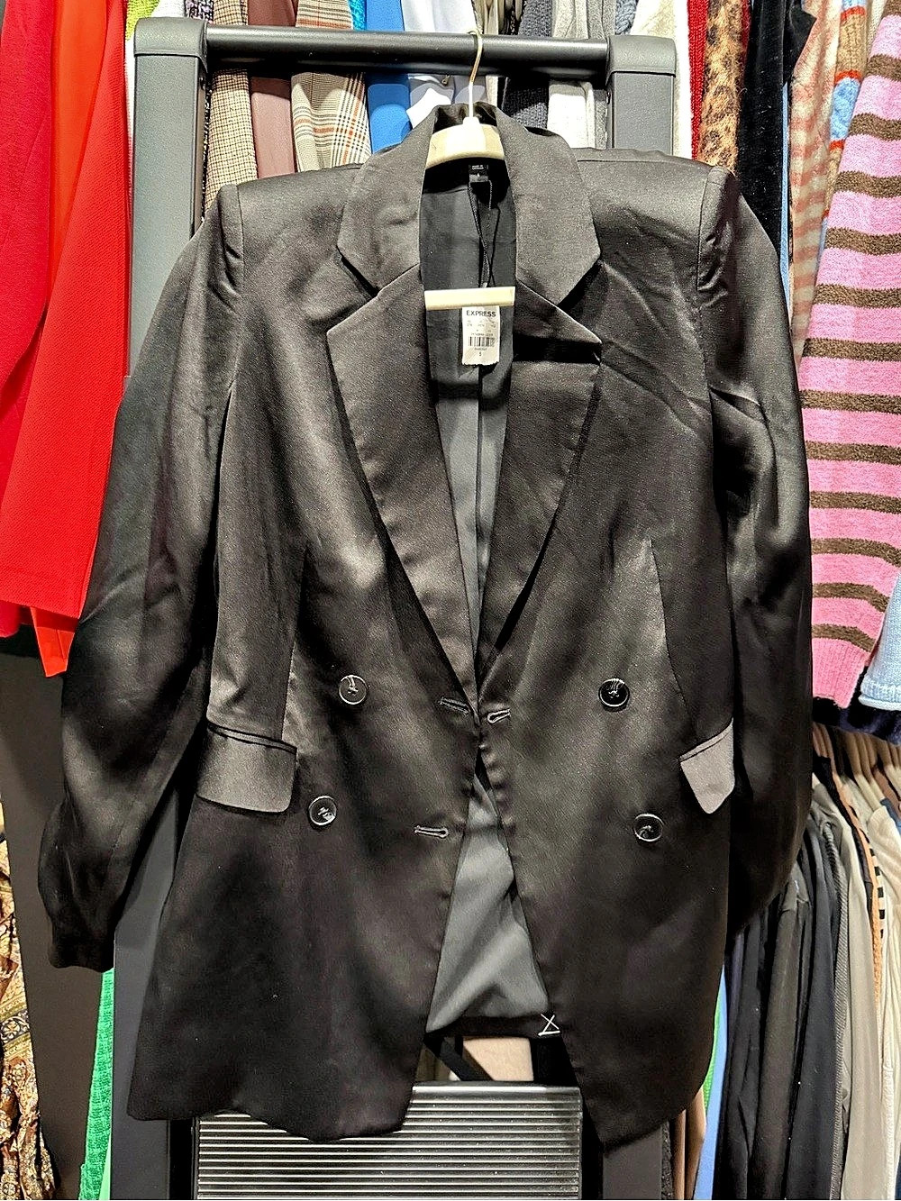 Express Black Double-Breasted Blazer